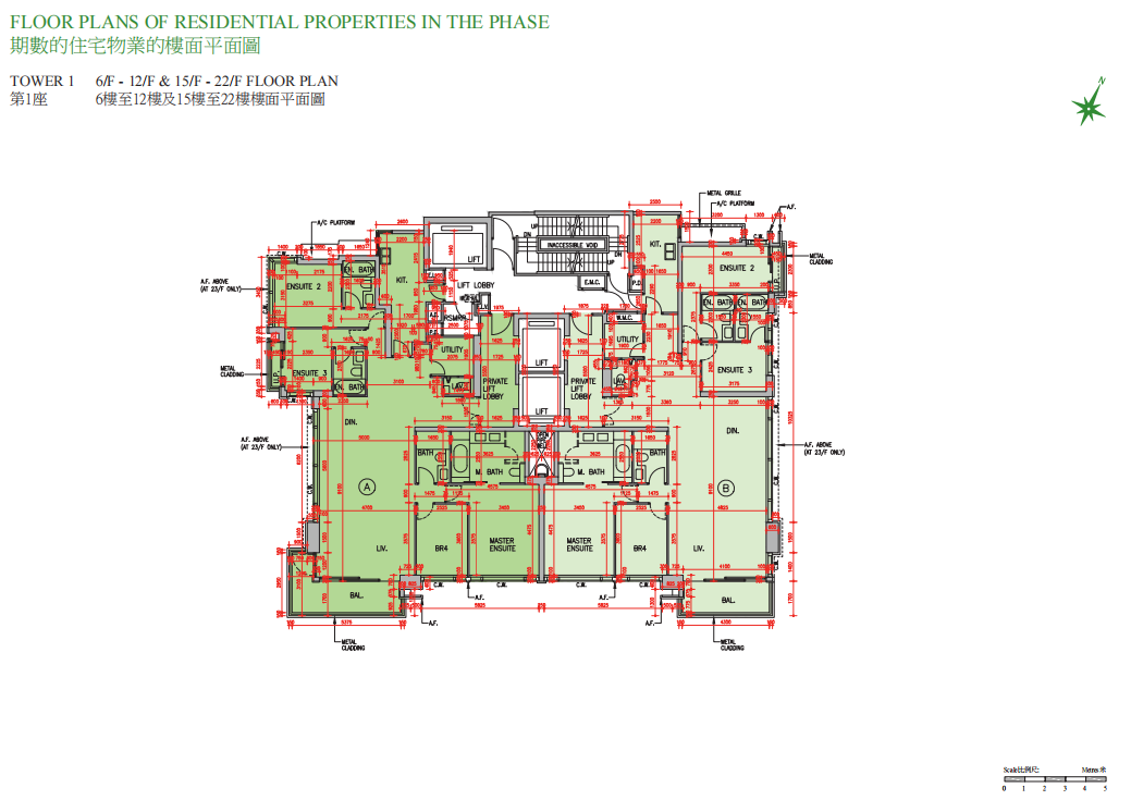 Beacon Peak 標準層平面圖 332個單位布局設計